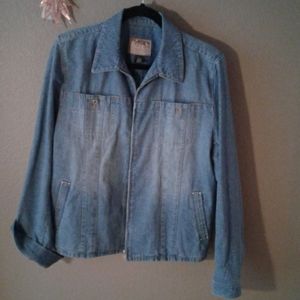 LAUREN WOMENS JEAN JACKET, LS, LARGE